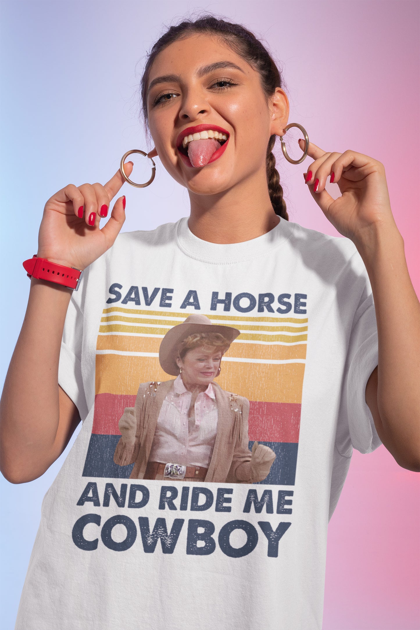 Vintage 'Save A Horse And Ride Me Cowboy' Retro Sweatshirt
