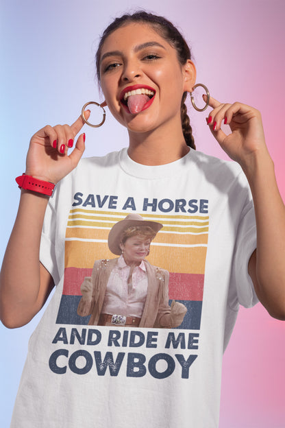 Vintage 'Save A Horse And Ride Me Cowboy' Retro Sweatshirt