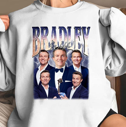 Bradley Walsh Graphic Hoodie - Retro Style Multi-Image Design in Black Sweatshirt