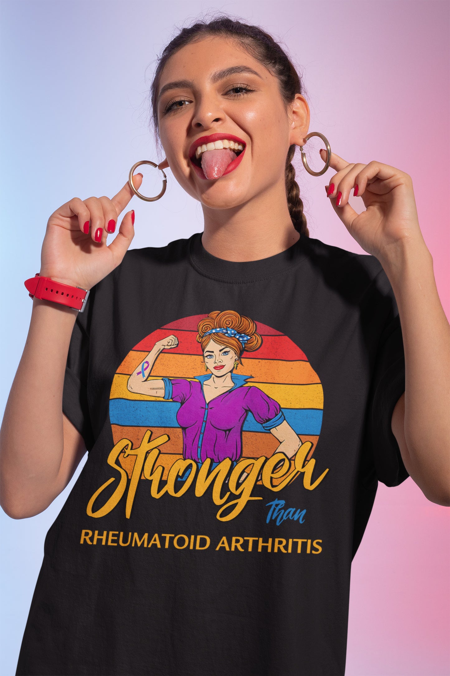 Stronger Than Rheumatoid Arthritis Shirt - Empowerment Tee for RA Awareness