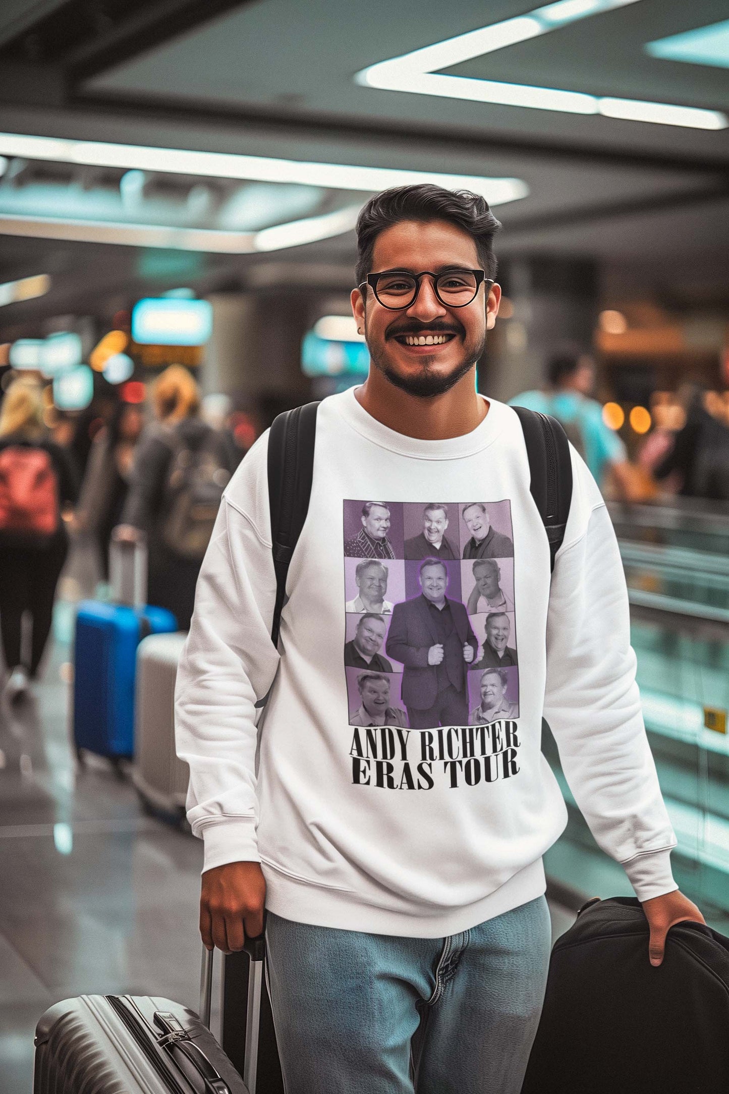 Andy Richter Eras Tour T-Shirt Vintage Photo Collage Tee