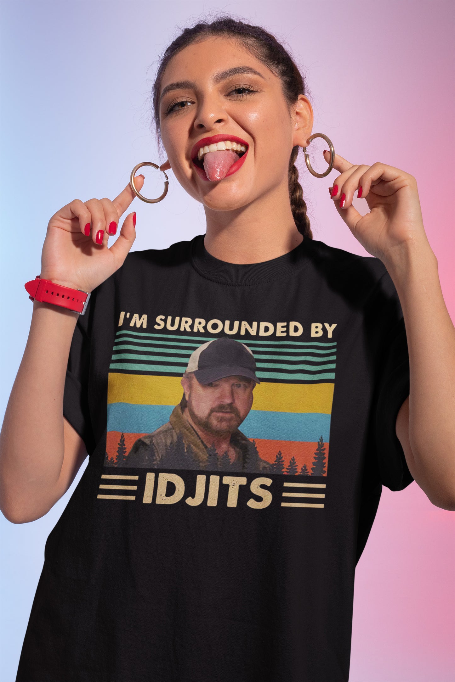 I'm Surrounded By Idjits Funny Retro Supernatural Sweatshirt