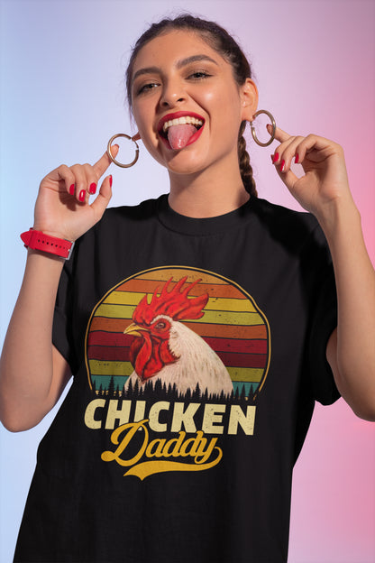 Chicken Daddy Retro Rooster Lover Vintage T-Shirt