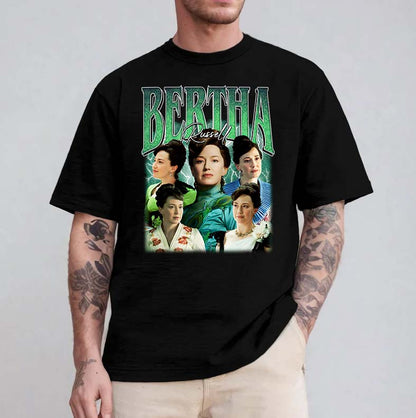 Bertha Russell Collage T-Shirt Vintage Style TV Series Tribute Tee