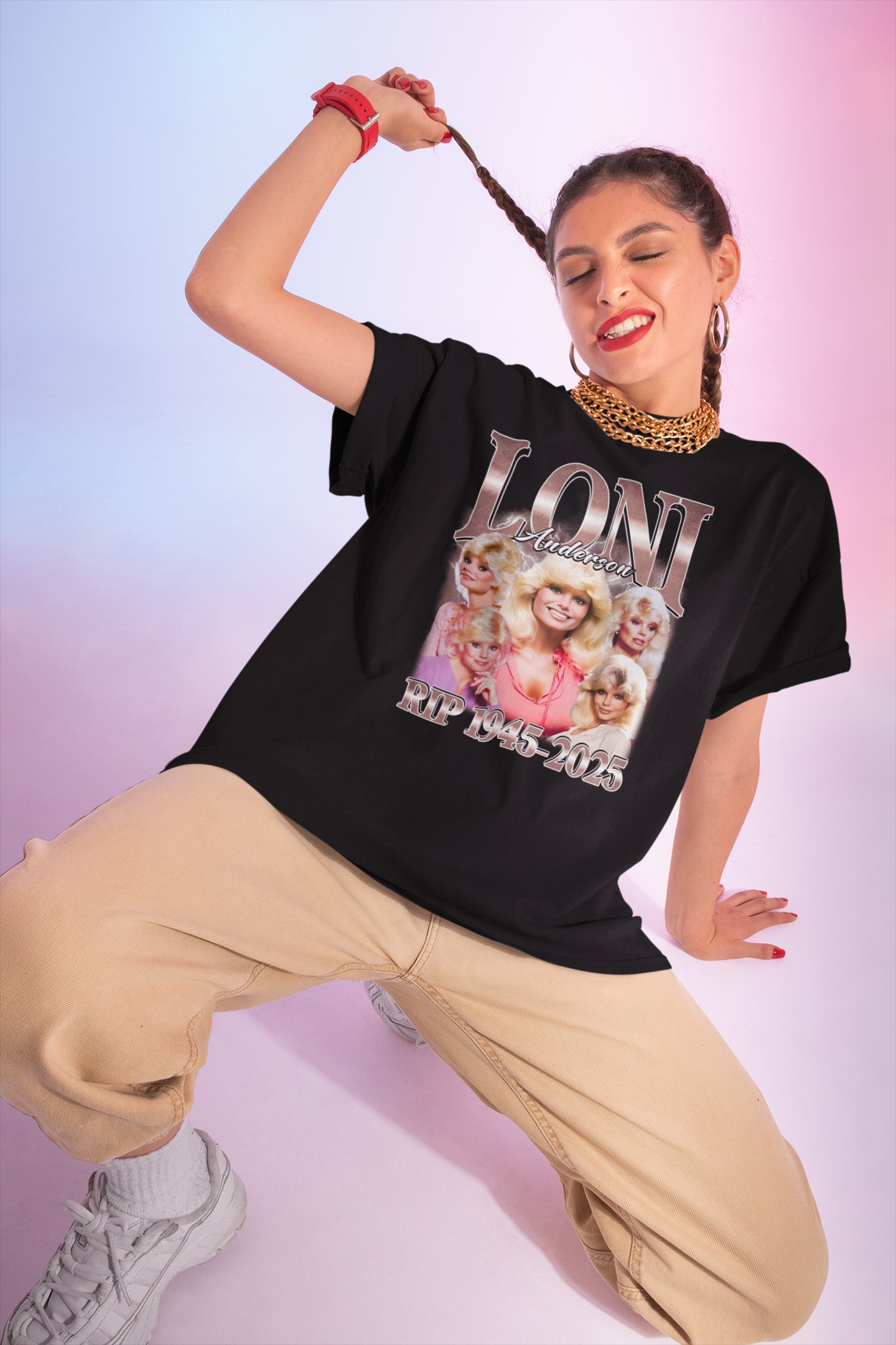 Loni Anderson RIP 1945-2025 Tribute Vintage Style T-Shirt