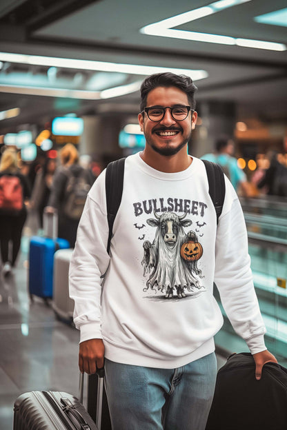 Funny Halloween Cow Ghost Shirt - Bullsheets Pumpkin Costume Tee