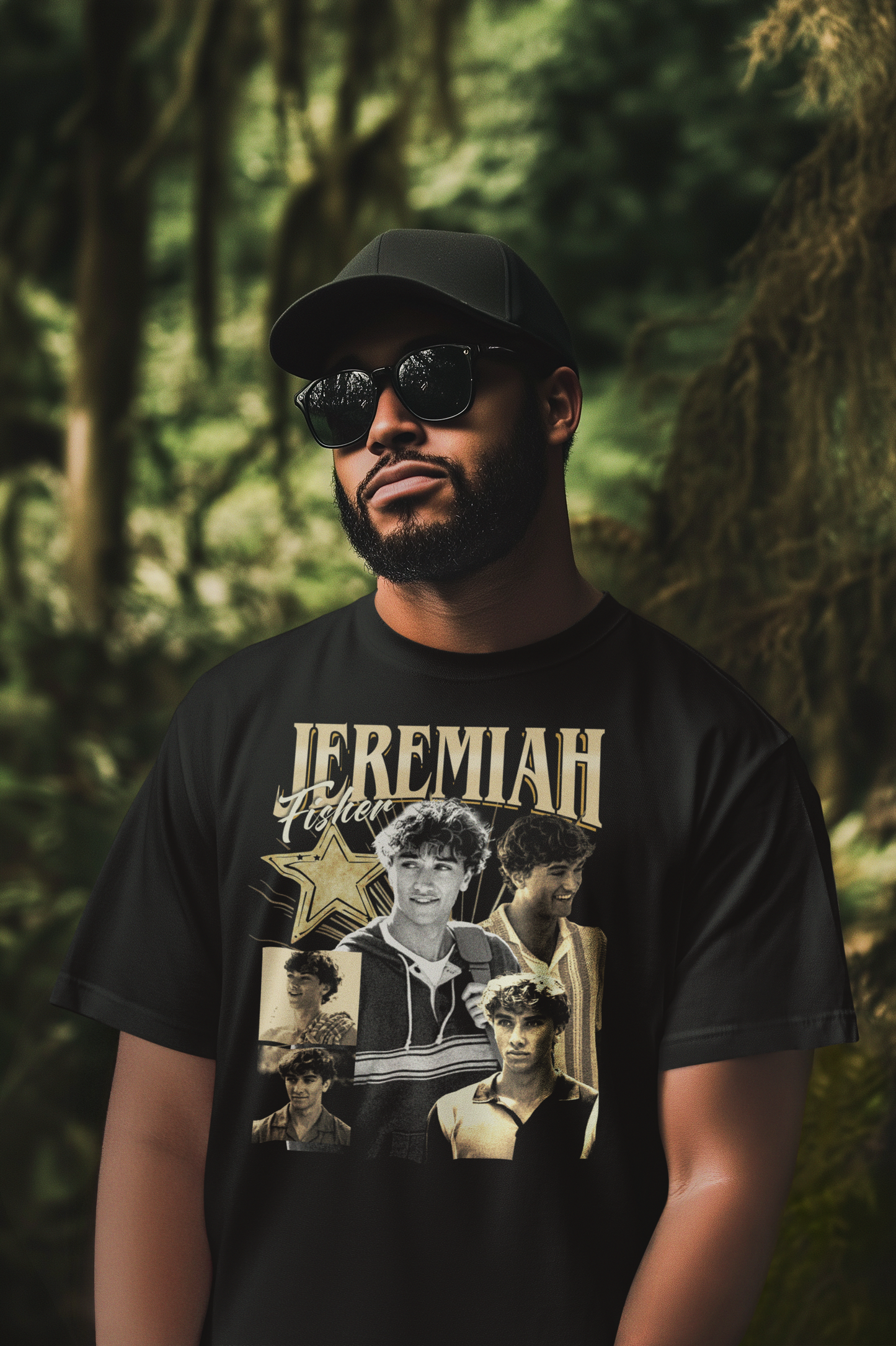 Jeremiah Fisher Teen Boy Graphic T-Shirt - Striped Hoodie and Vintage Style Photos