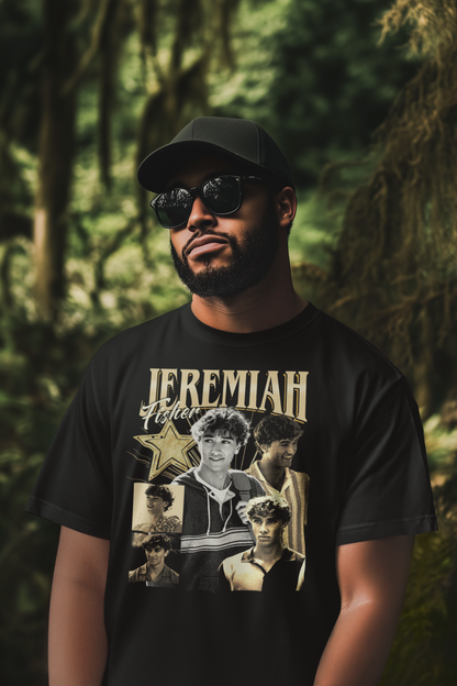 Jeremiah Fisher Teen Boy Graphic T-Shirt - Striped Hoodie and Vintage Style Photos