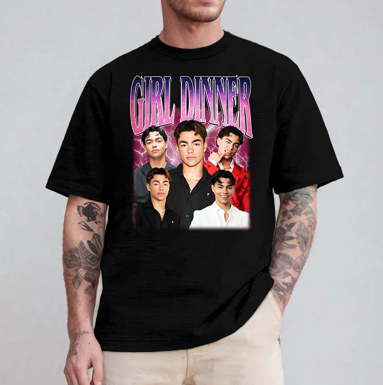 Girl Dinner Shirt Featuring Multiple Images Design of Popular Male Influencer