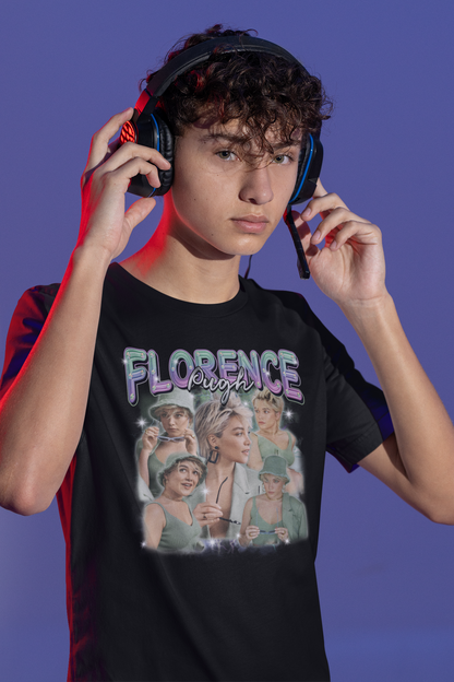 Florence Pugh Collage T-Shirt - Stylish Celebrity Fan Tee