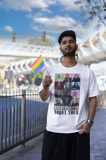 Laszlo Krasznahorkai Nobel Tour T-Shirt | Literary Icon Graphic Tee