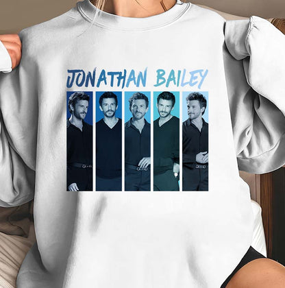 Jonathan Bailey Graphic Hoodie for Fans - Stylish White Pullover Sweatshirt