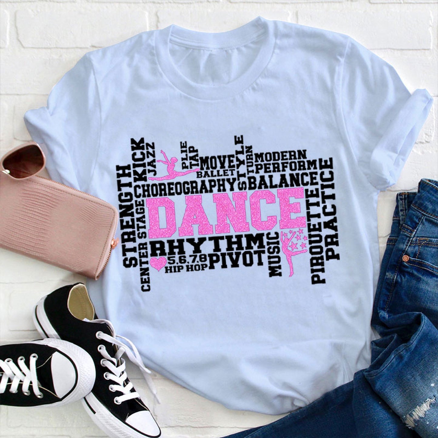 Dance Word Cloud T-Shirt - Ballet, Hip Hop, Jazz, Pointe & Pirouette Tee