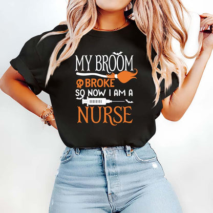 Funny Nurse Hoodie My Broom Broke Nurse Gift Sweatshirt