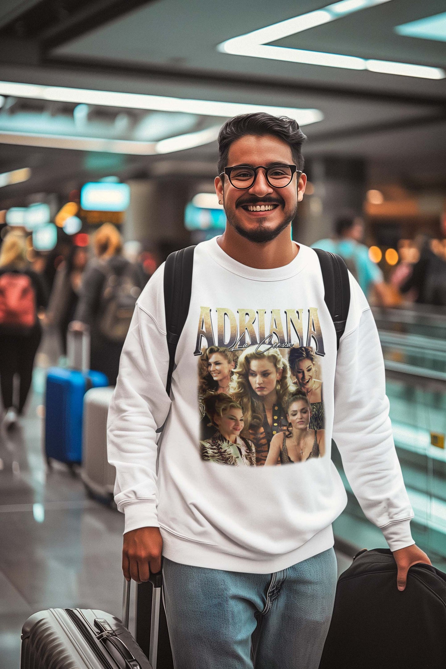 Adriana La Reina Vintage Style T-Shirt Collage Graphic Tee