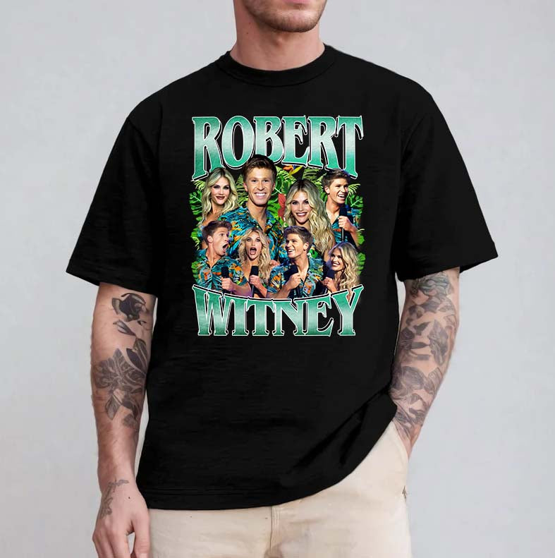 Robert Witney Funny Graphic T-Shirt Tropical Design