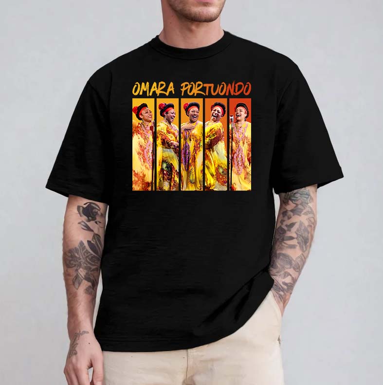 Omara Portuondo Colorful Portraits Graphic T-Shirt - Cuban Music Legend Tee