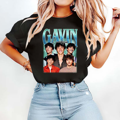 Gavin Casalegno Hoodie with Multi-Image Fan Design Black Sweatshirt
