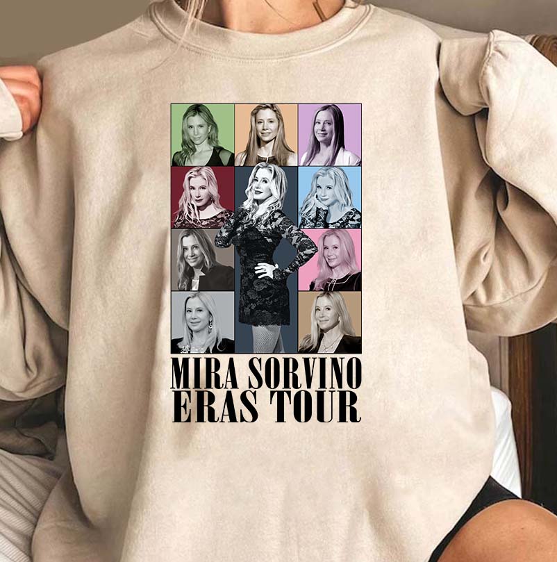 Mira Sorvino Eras Tour T-Shirt - Celebrity Photo Collage Tee