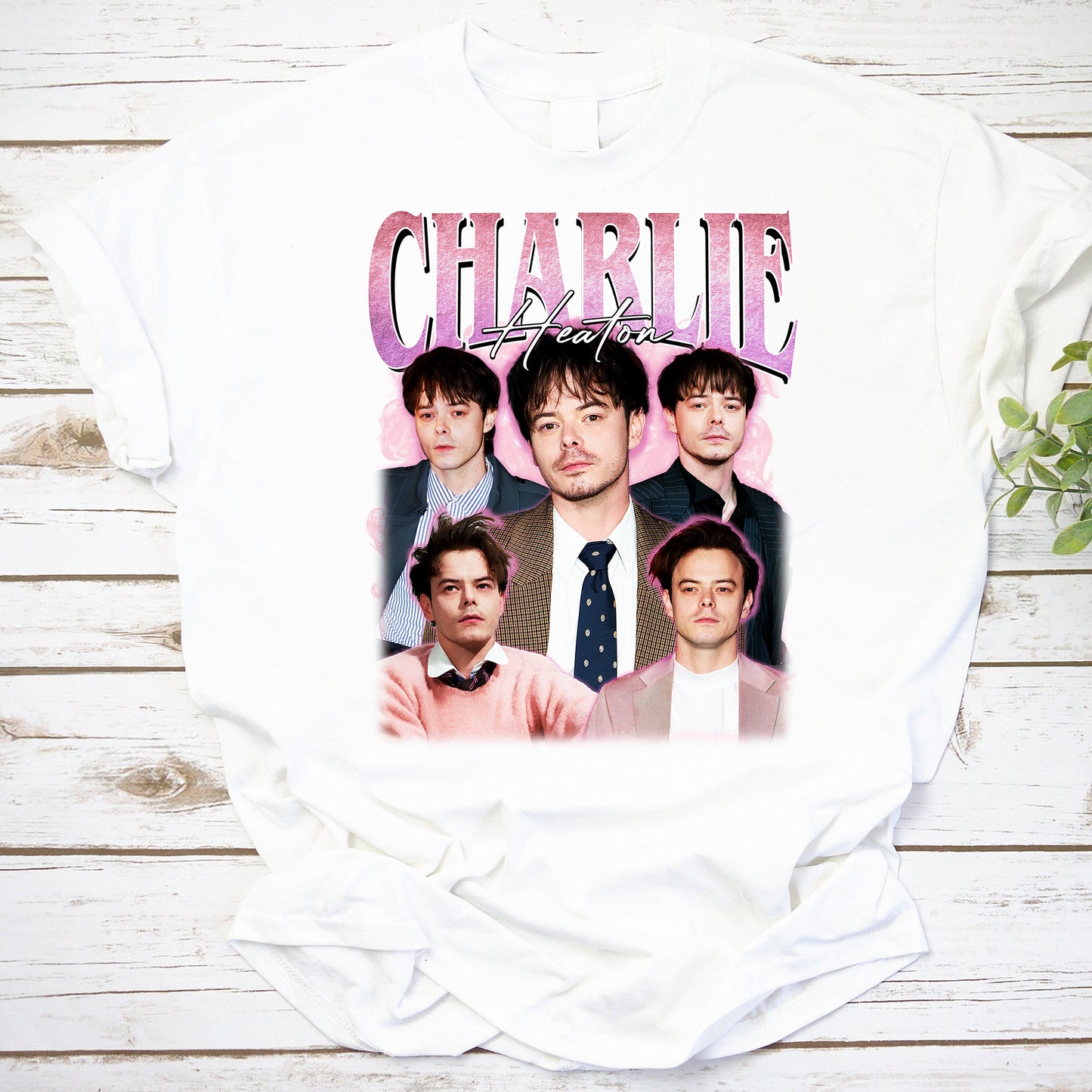 Charlie Heaton Vintage Style Collage Graphic Tee for Fans