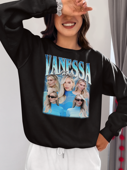 Vanessa Kirby Graphic Tee with Lightning Design - Celebrity Photo Collage Shirt