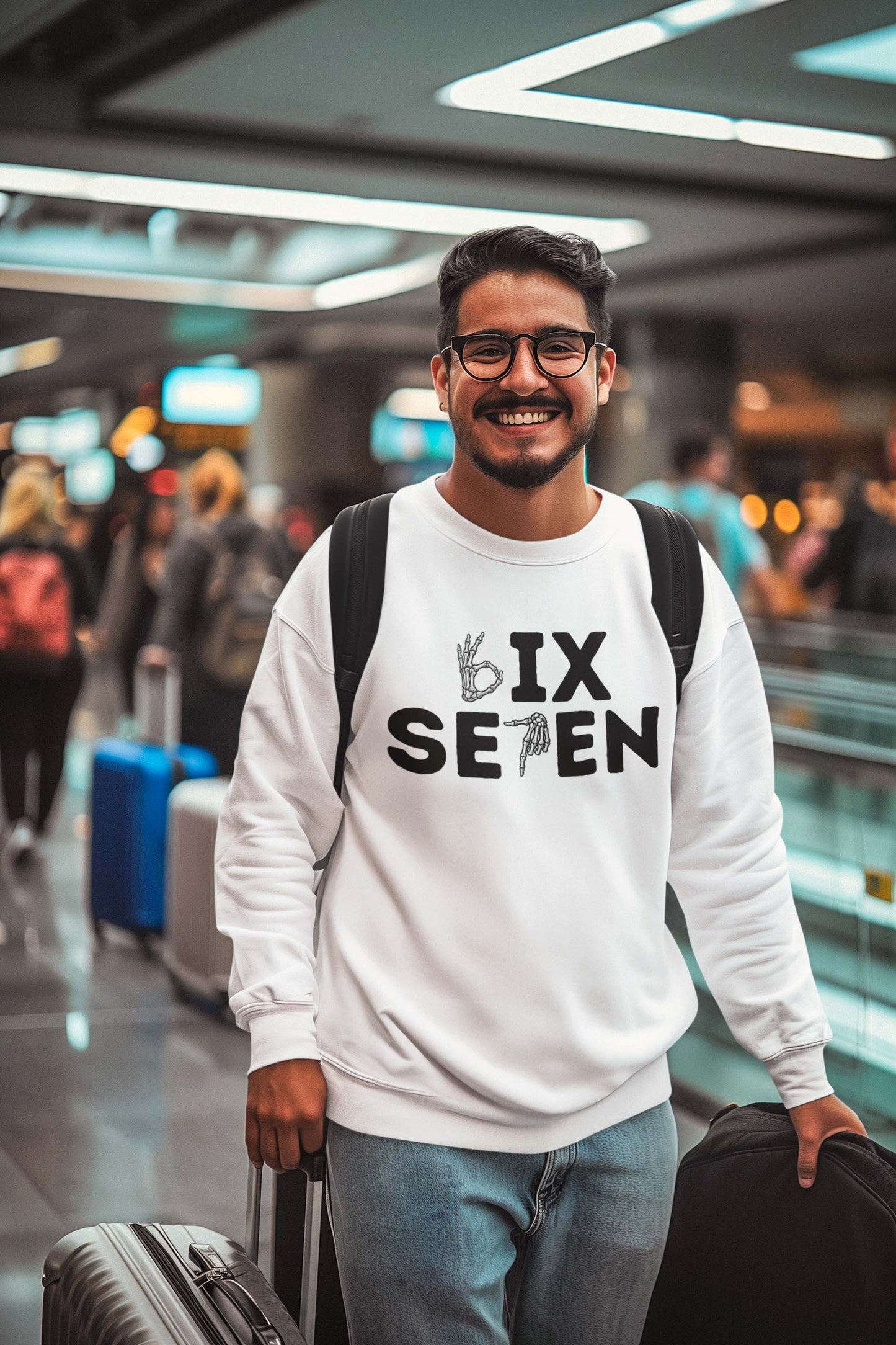 Sixteen Birthday Tee with Skeleton Hand Sign Graphic