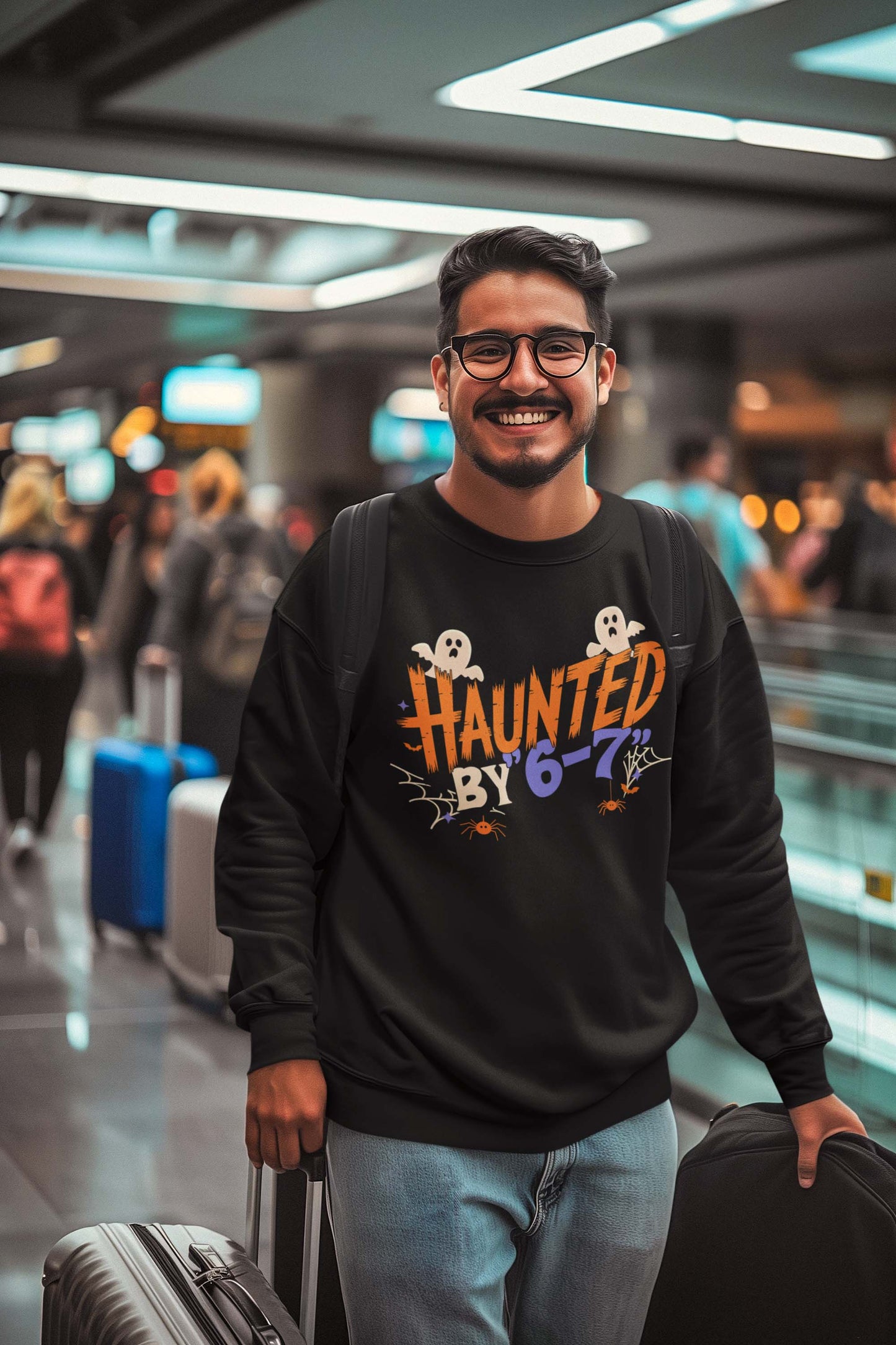 Haunted by 6-7 Halloween Ghost Shirt - Cute Spooky Tee for October Fun