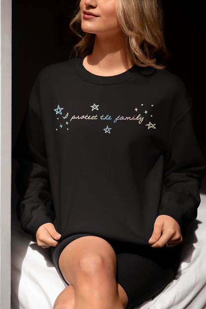 I Protect The Family T-Shirt with Pastel Stars Graphic