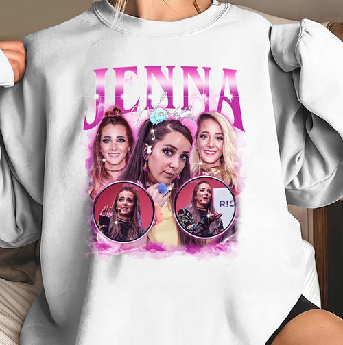 Jenna Marbles Collage Hoodie - Women's Cozy White Fandom Sweatshirt