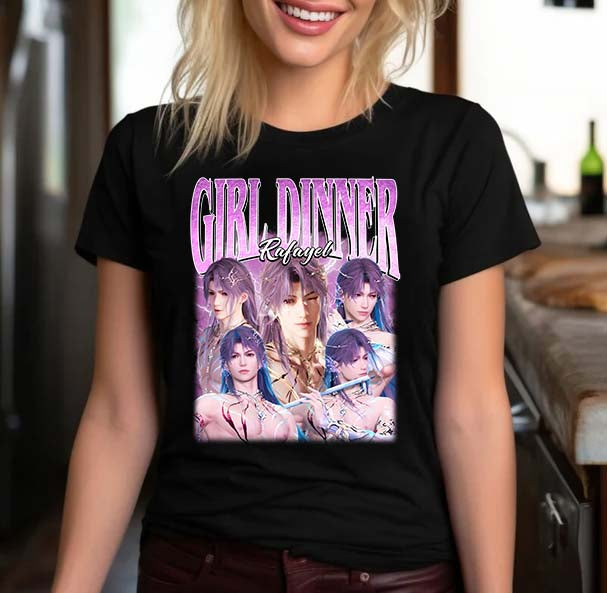 Girl Dinner Rafayel Graphic T-Shirt - Anime Style Character Art Tee
