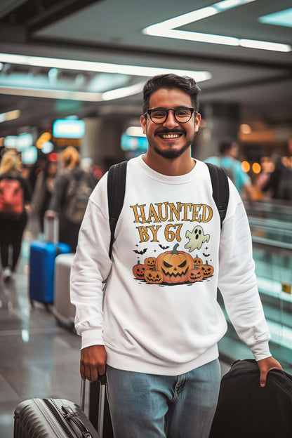 Haunted By 67 Halloween Pumpkin Ghost T-Shirt