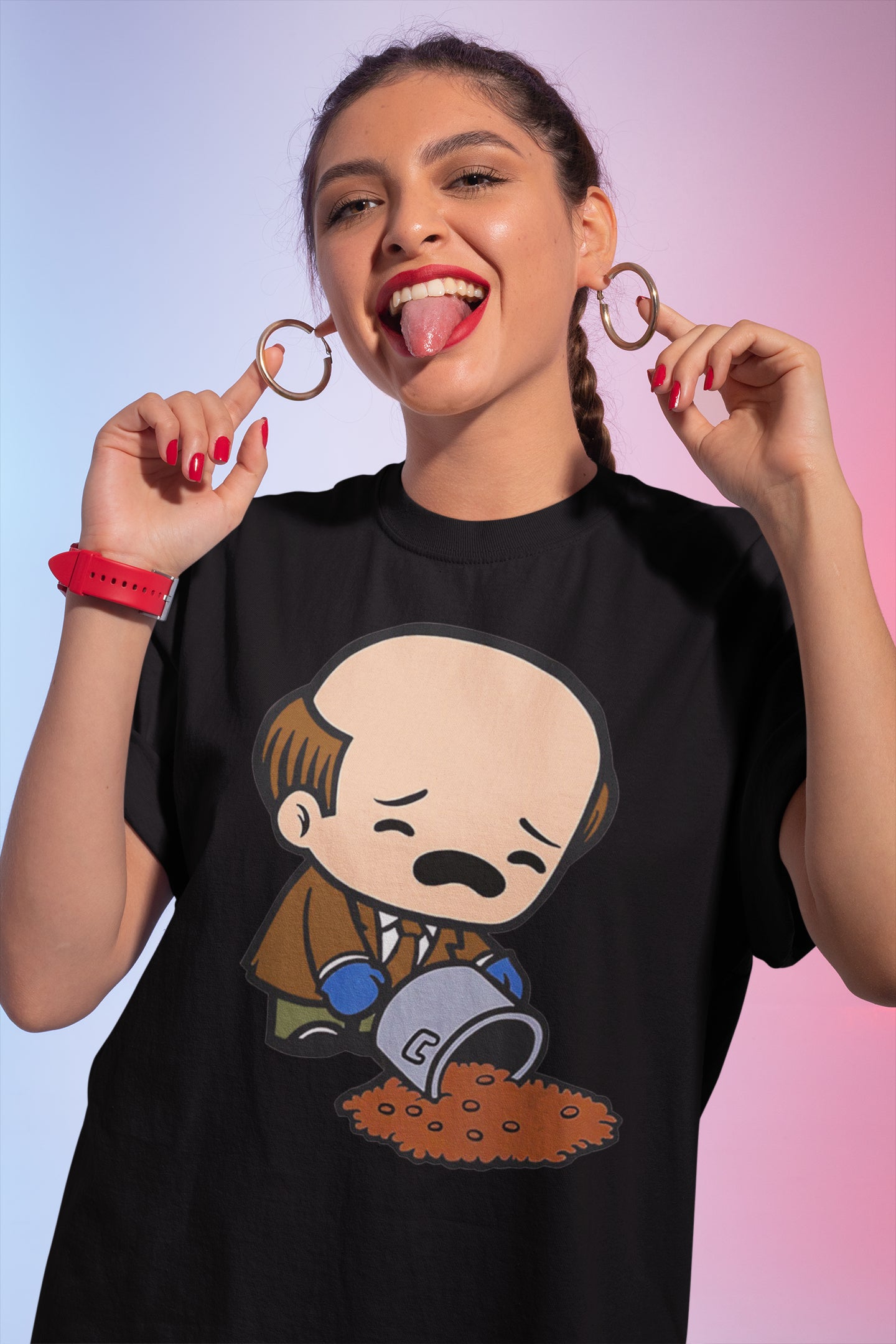 Cute Cartoon Walter White Spilling Chili Sweatshirt - Breaking Bad Fan Tee
