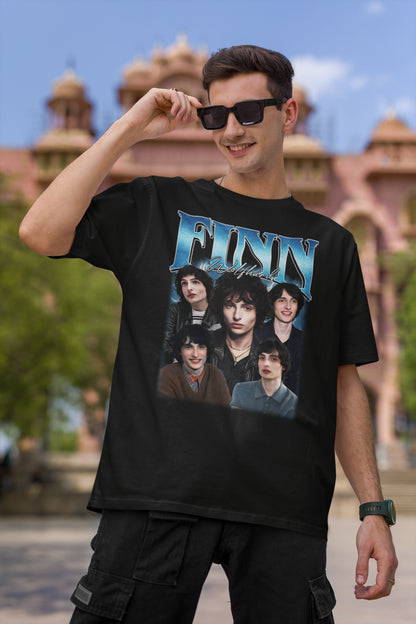 Finn Wolfhard Photo Collage Graphic T-Shirt Cool Fan Tee
