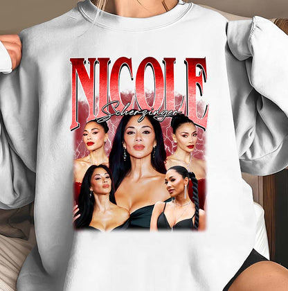 Nicole Scherzinger Collage Graphic Hoodie - Trendy Fan Sweatshirt