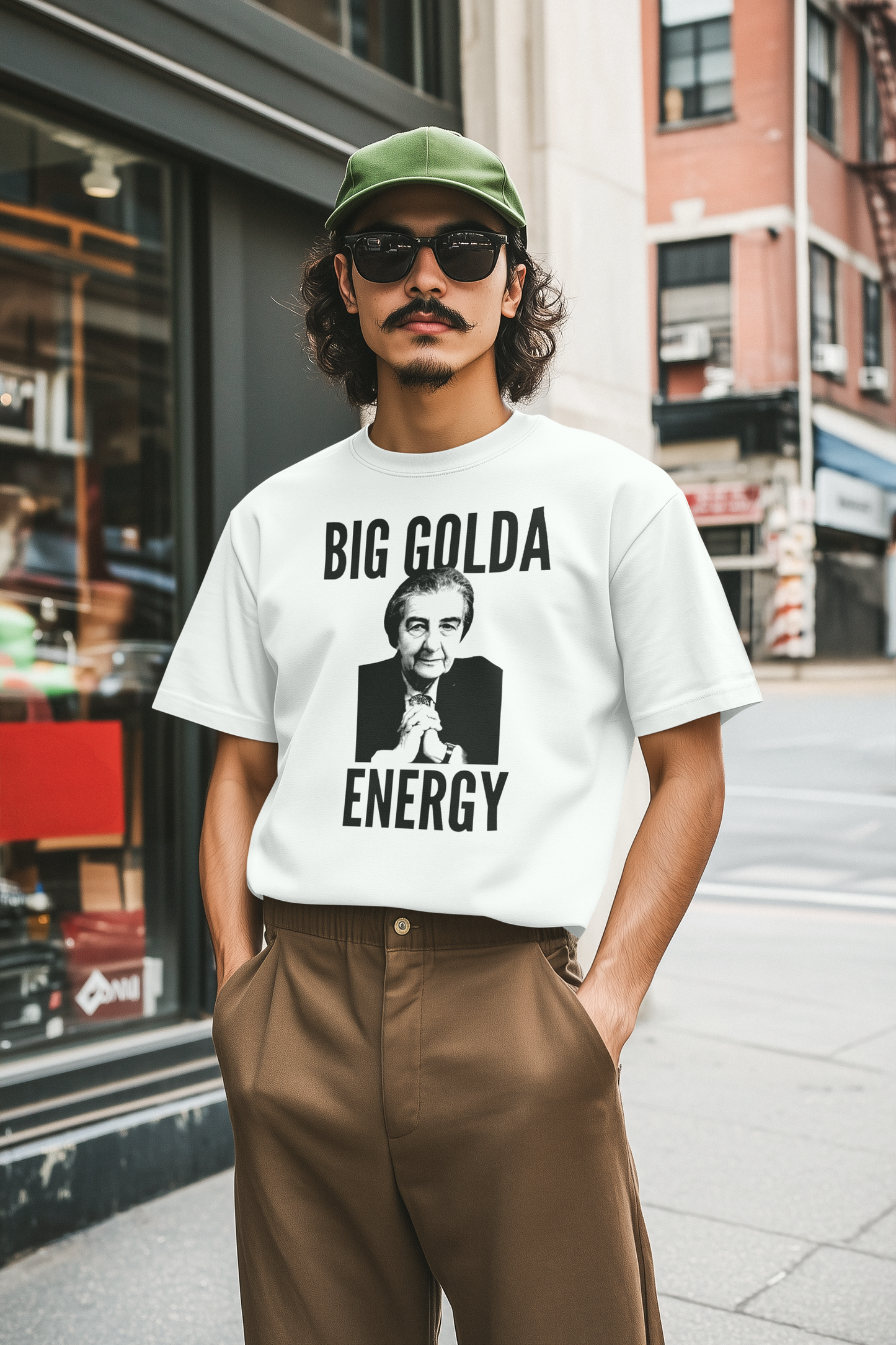 Big Golda Energy Hoodie - Bold Vintage Political Icon Sweatshirt