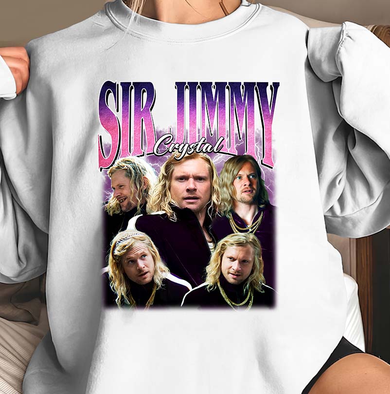 Sir Jimmy Crystal Graphic T-Shirt – Vintage Style Blonde Rock Star Tee