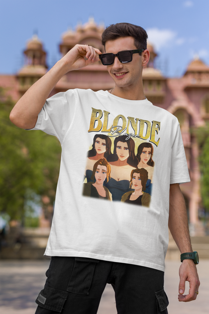 Blonde Blazer Character Art Shirt – Unique Graphic Tee for Fans