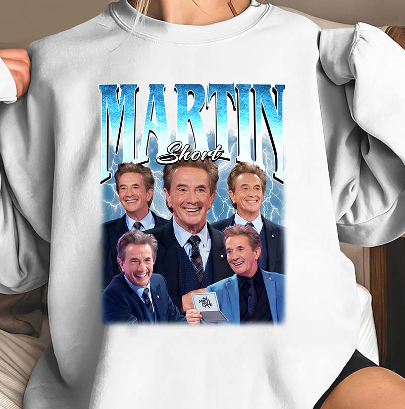 Martin Short Vintage Style Collage Hoodie - Retro Celebrity Graphic Sweatshirt