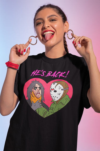 He's Back! Jason Voorhees Horror Movie Graphic Tee