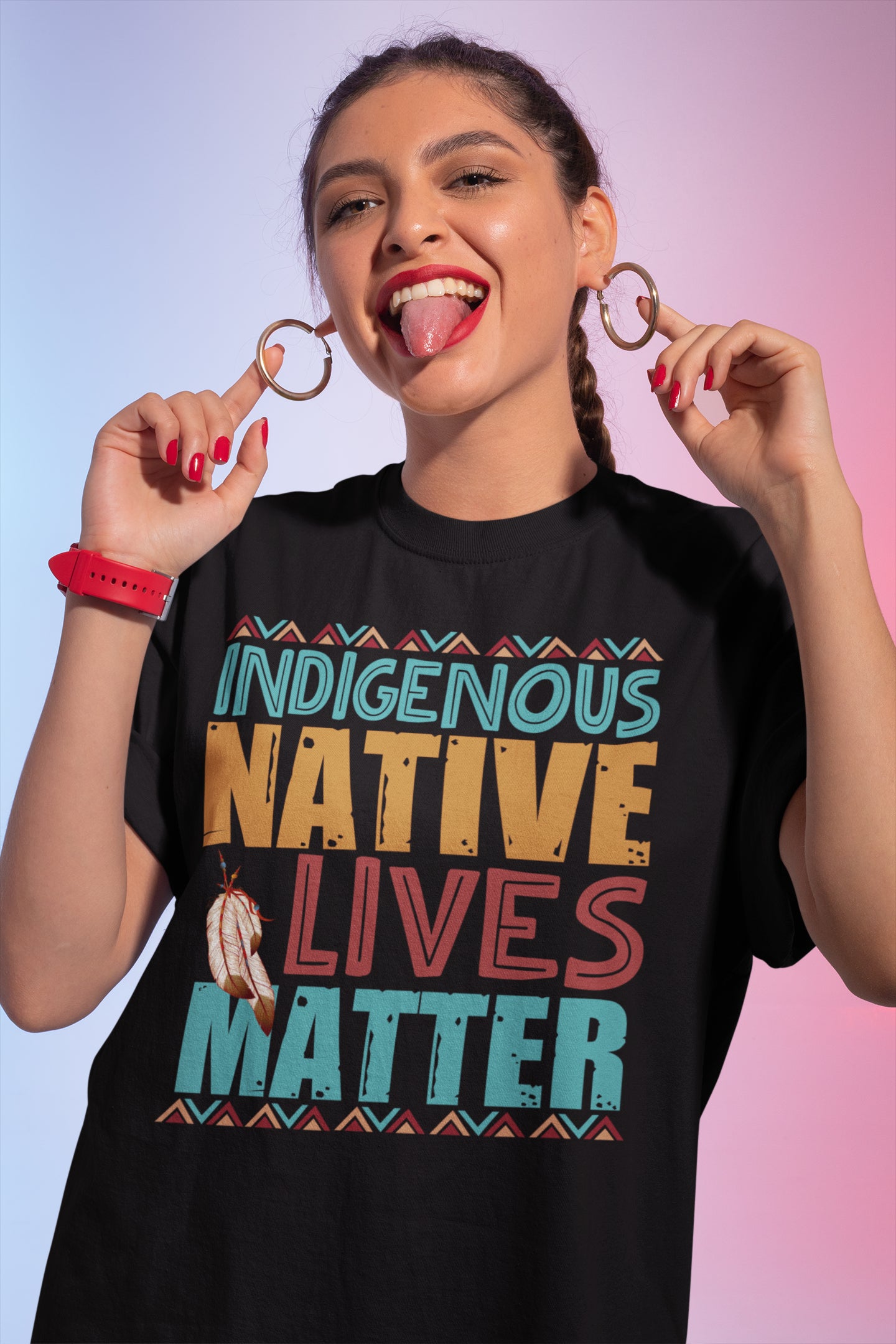 Indigenous Native Lives Matter Sweatshirt – Empowering Native Pride Graphic Pullover