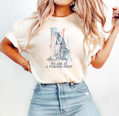 We Are At A Turning Point Statue of Liberty Graphic Tee