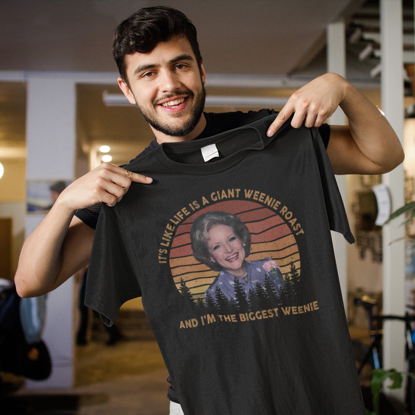 Funny Golden Girls T-Shirt - It's Like Life is a Giant Weenie Roast Graphic Tee