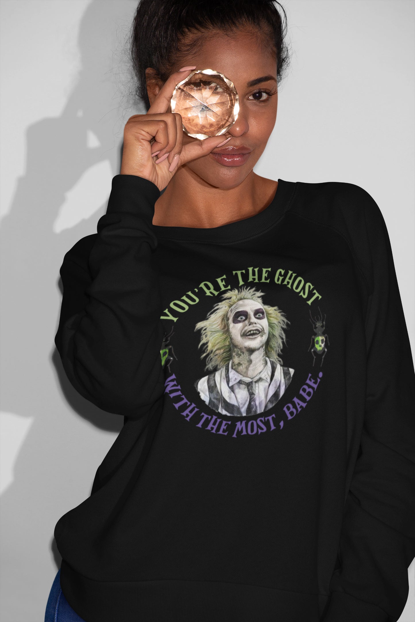 Beetlejuice Quote Graphic T-Shirt - You're The Ghost With The Most Babe