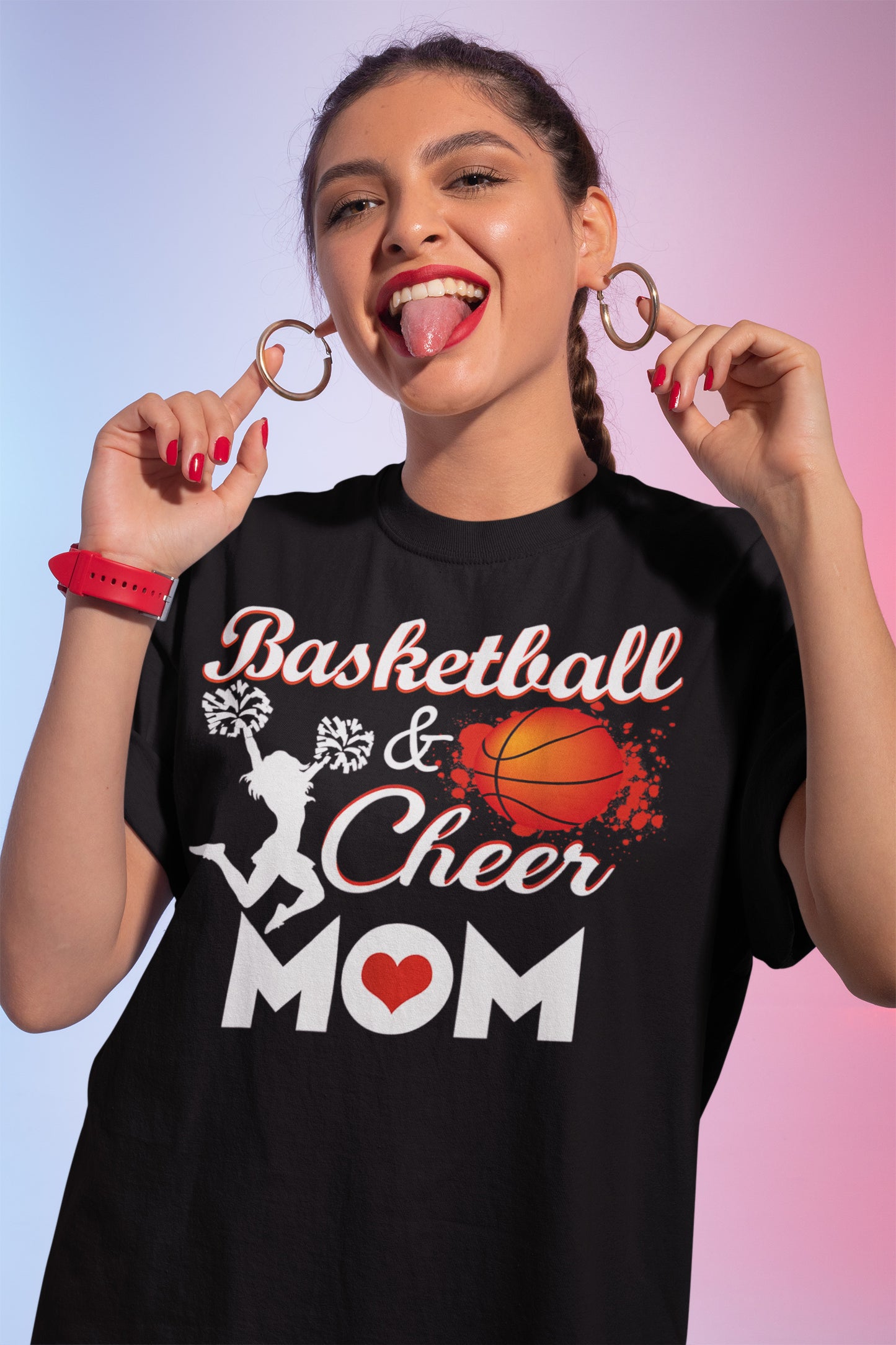 Basketball & Cheer Mom Sweatshirt - Sport Mom Appreciation Gift