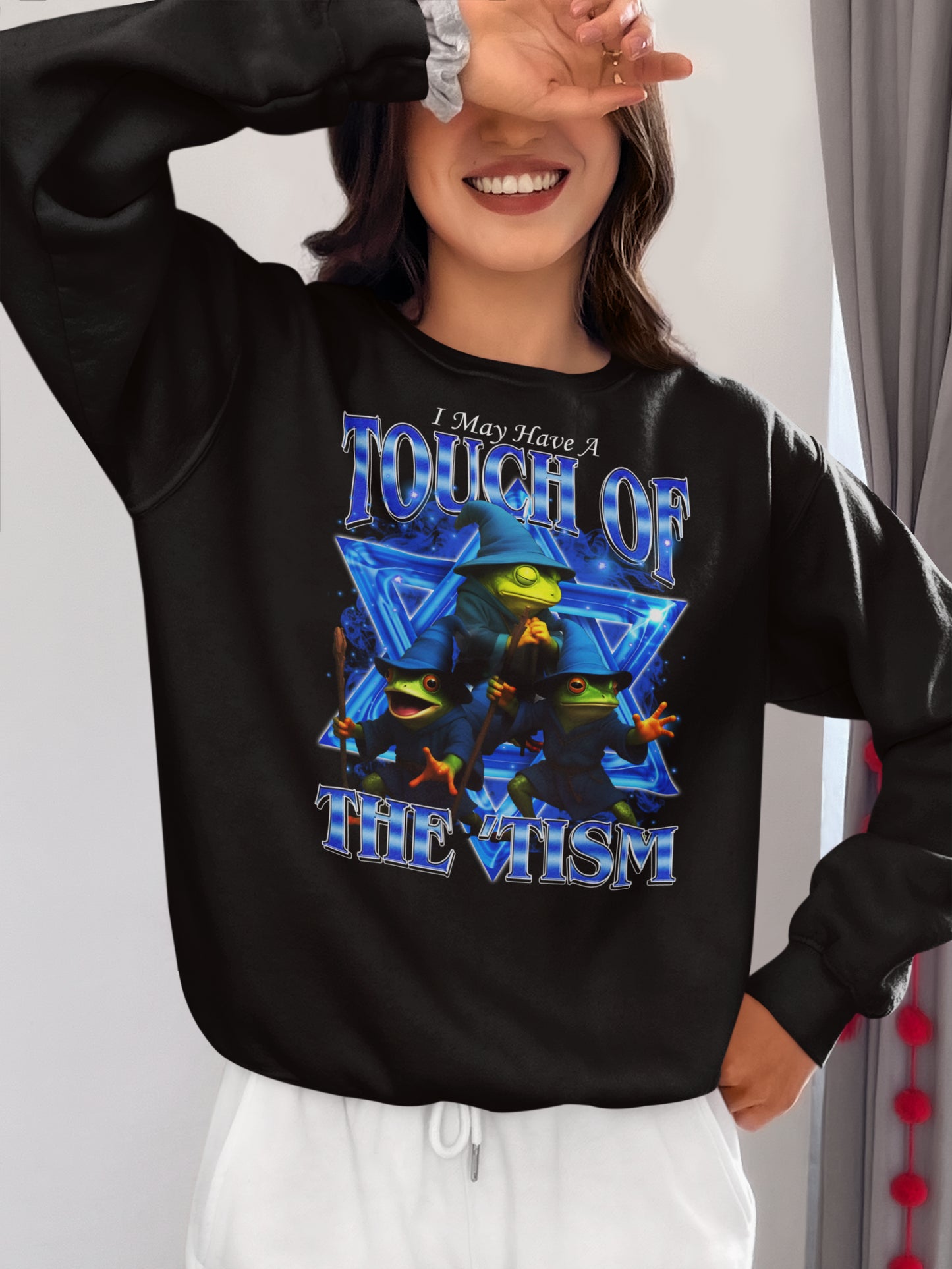 I May Have a Touch of The 'Tism Cute Frog Wizard Magic T-Shirt