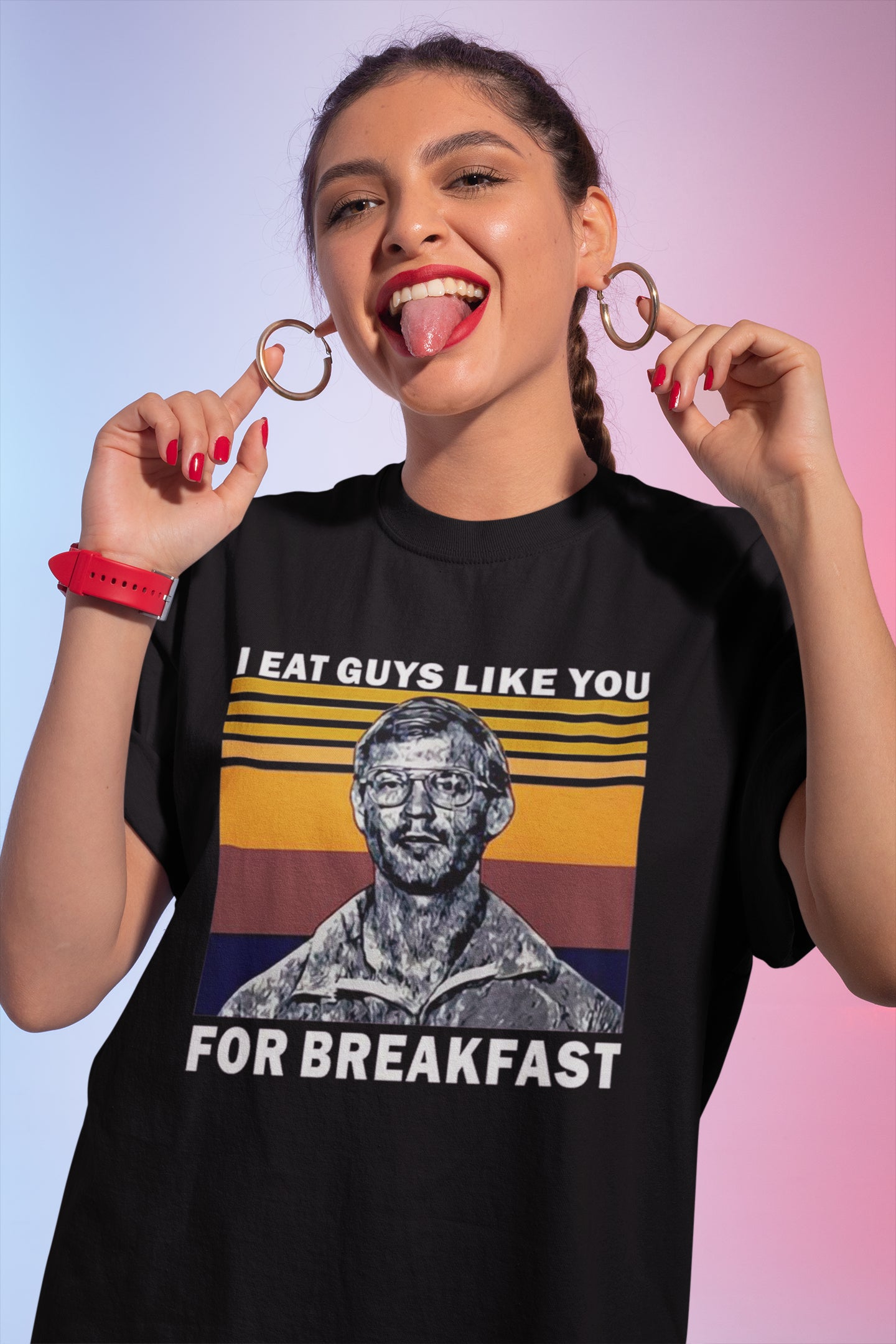 I Eat Guys Like You For Breakfast Vintage Graphic Sweatshirt