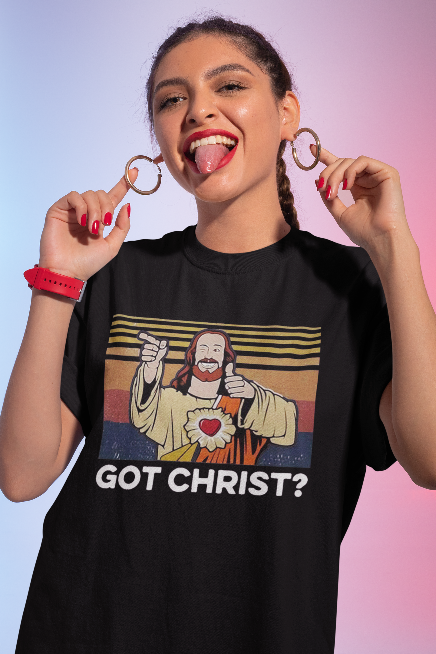 Got Christ? Funny Christian Sweatshirt with Vintage Jesus Design