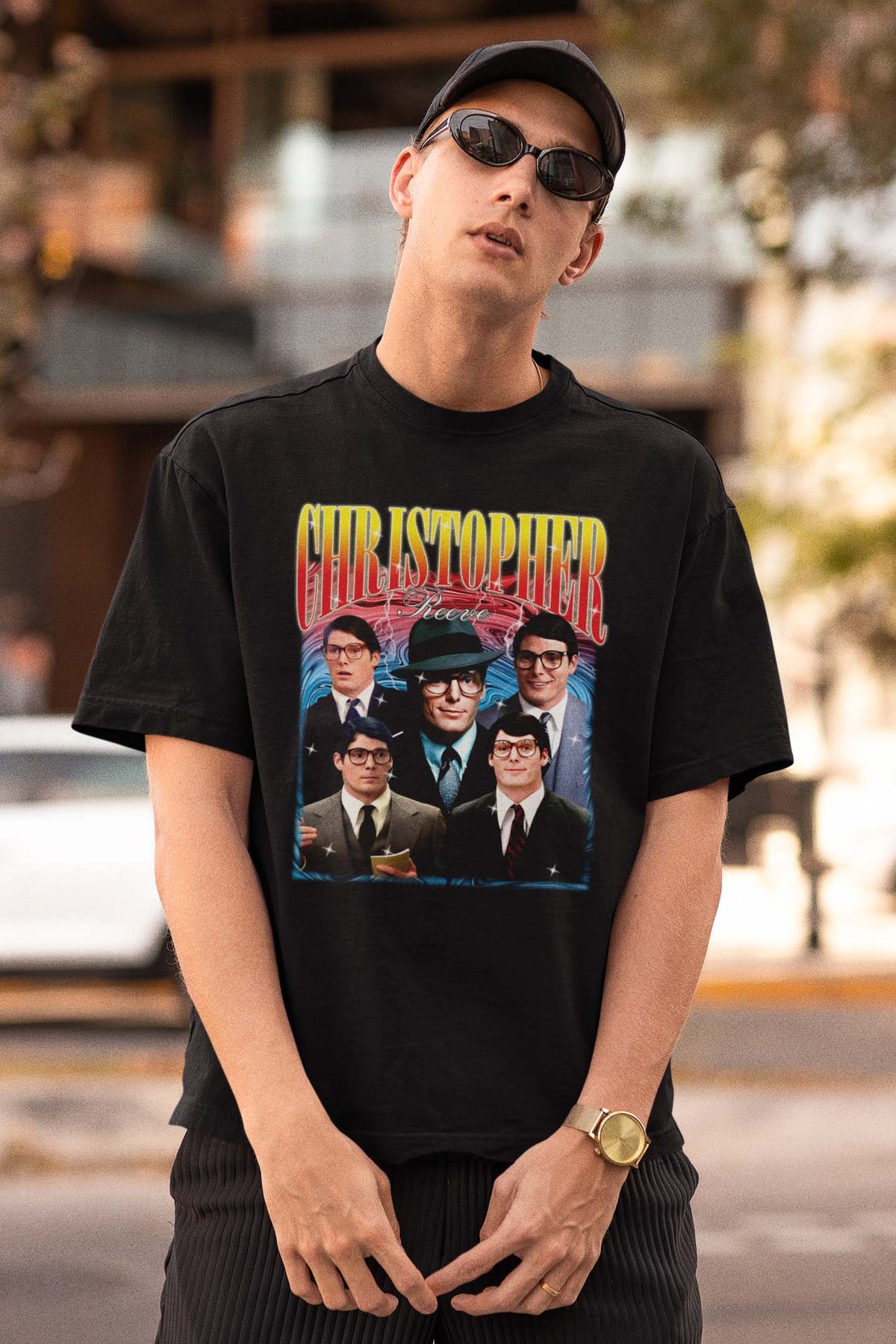 Christopher Reeves Vintage Style Hoodie - Retro Celebrity Graphic Sweatshirt
