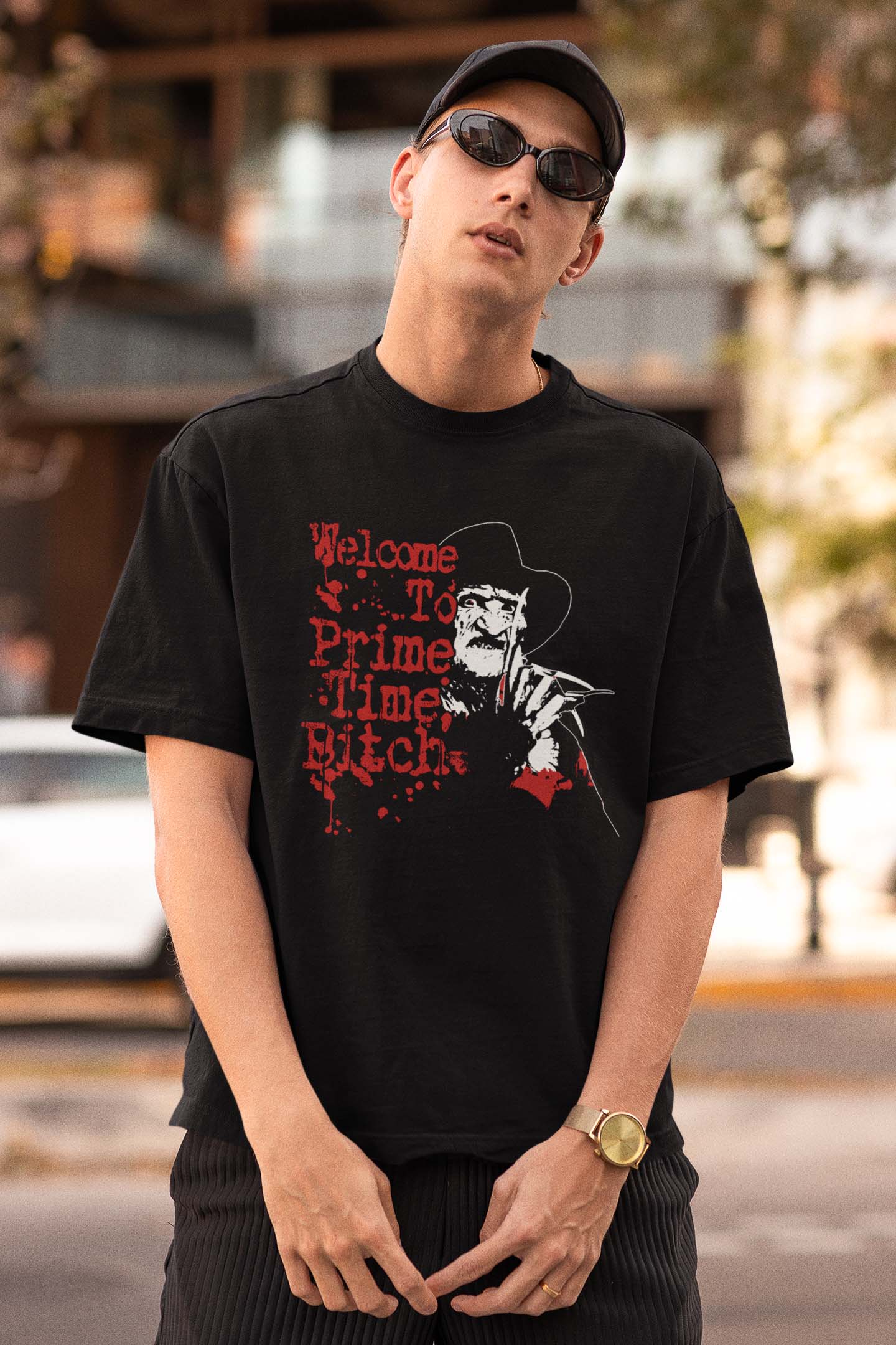 Horror Freddy Krueger Welcome To Prime Time Sweatshirt