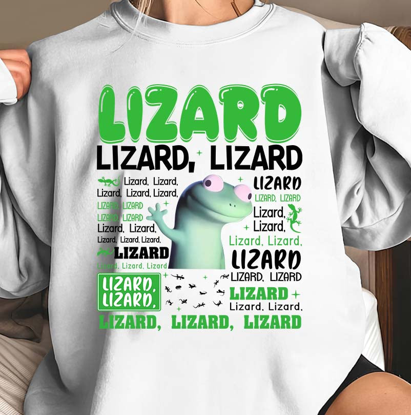 Cute Lizard Graphic Hoodie for Women - Playful Reptile Lover Sweatshirt